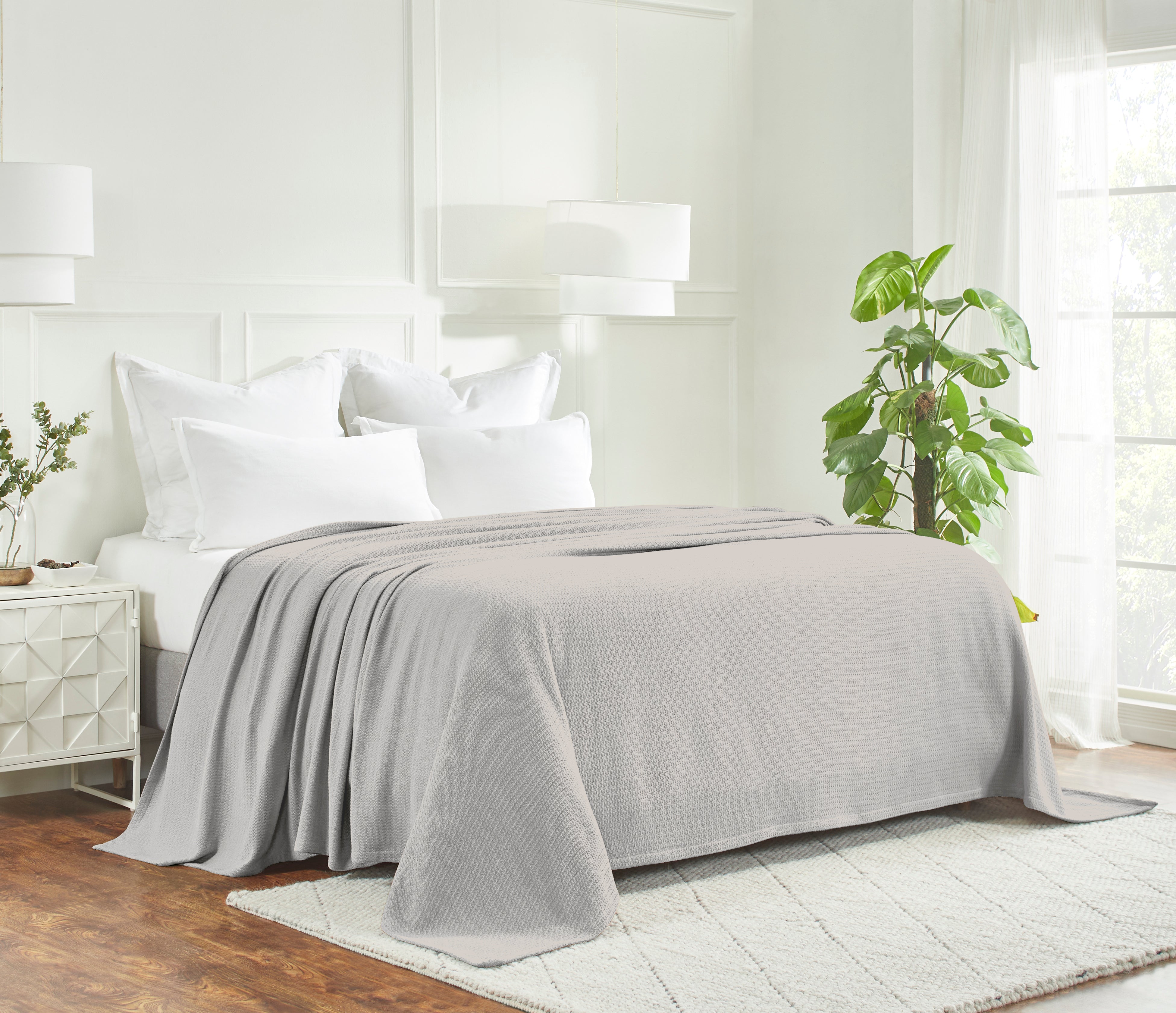 Premium Textured Cotton Waffle Weave Blanket - Soft & Breathable Throw for Bed, Sofa & Couch - Cozy Home Decor Gift for All Seasons