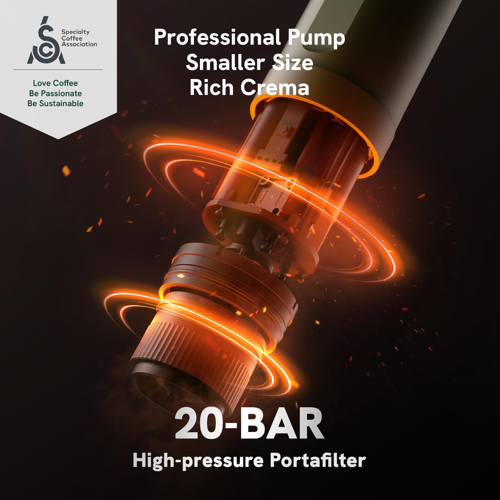 OutIn Nano Portable Electric Espresso Machine - USB-C Travel Coffee Maker for Camping, Car, RV, Hiking & Office - Self-Heating with Ground Coffee & NS Capsule Compatibility | Perfect for Outdoor Adventures, Road Trips & Workspaces