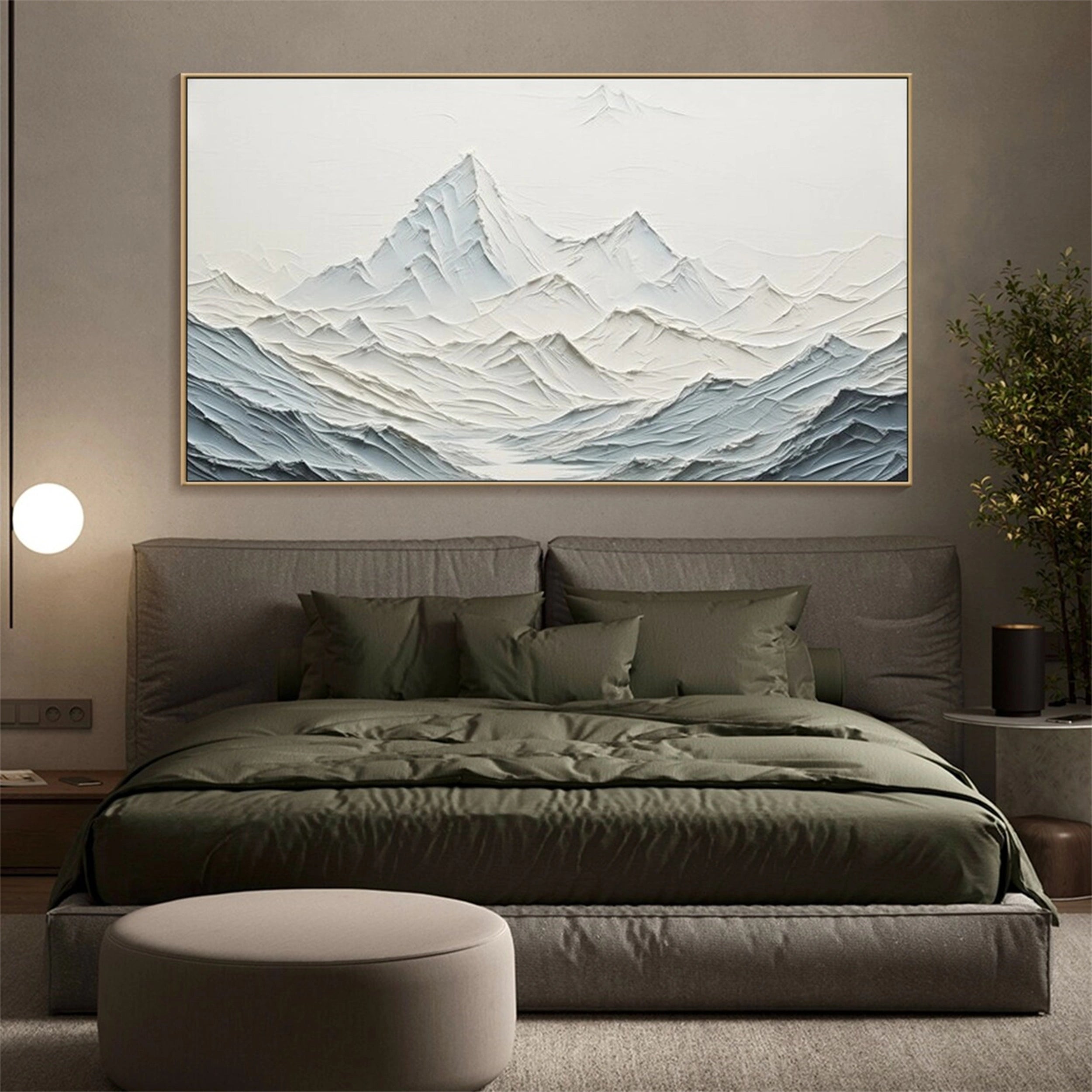 Minimalist Textured Plaster Art Painting - Abstract Wall Decor for Living Room, Bedroom & Office | #MM125