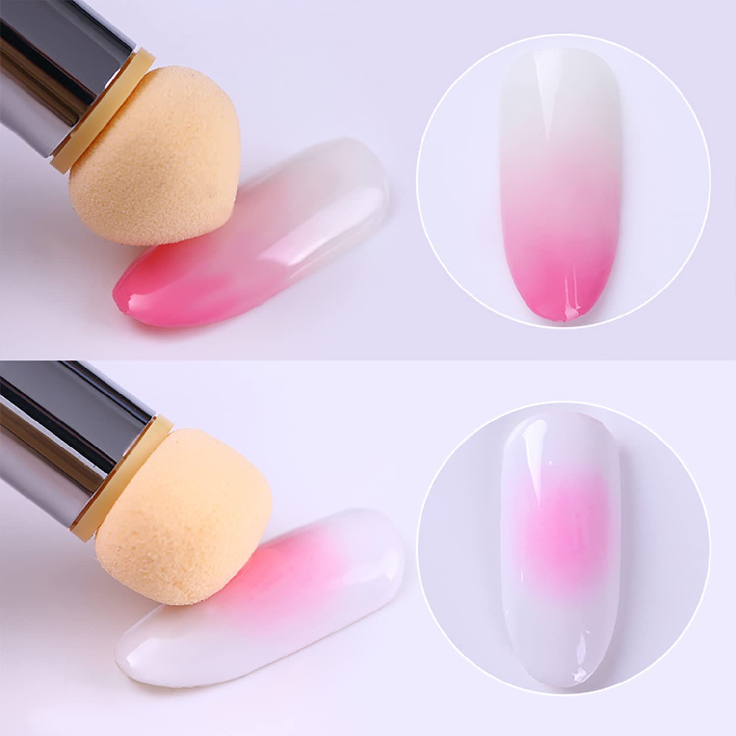DANNEASY 16Pcs Replaceable Latex Sponge Head for Nail Sponge Pen - Ombre Nail Design Tools, Liquid Latex for Nails, Manicure Brush Accessories - Perfect for DIY Nail Art & Salon Professional Use