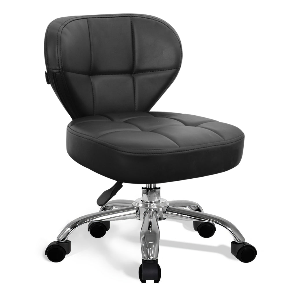 Hydraulic Rolling Pedicure Stool with Adjustable Height - Professional Salon & Spa Massage Chair for Manicurists & Beauty Technicians - Perfect for Nail Salons, Foot Spas & Home Use