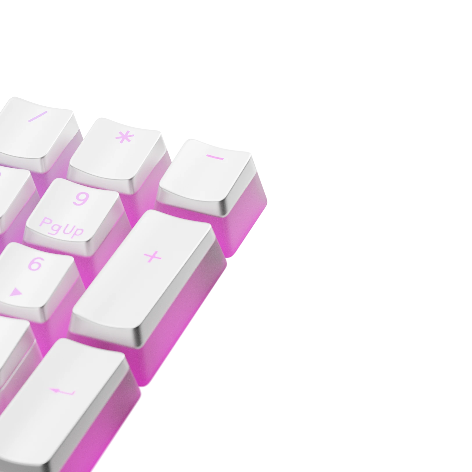 Aura V3 White Keycaps for Mechanical Keyboards - Premium PBT Keycap Set with Shine-Through Design for Gaming & Typing (US Layout) - Perfect for PC, Mac, and Office Workstations