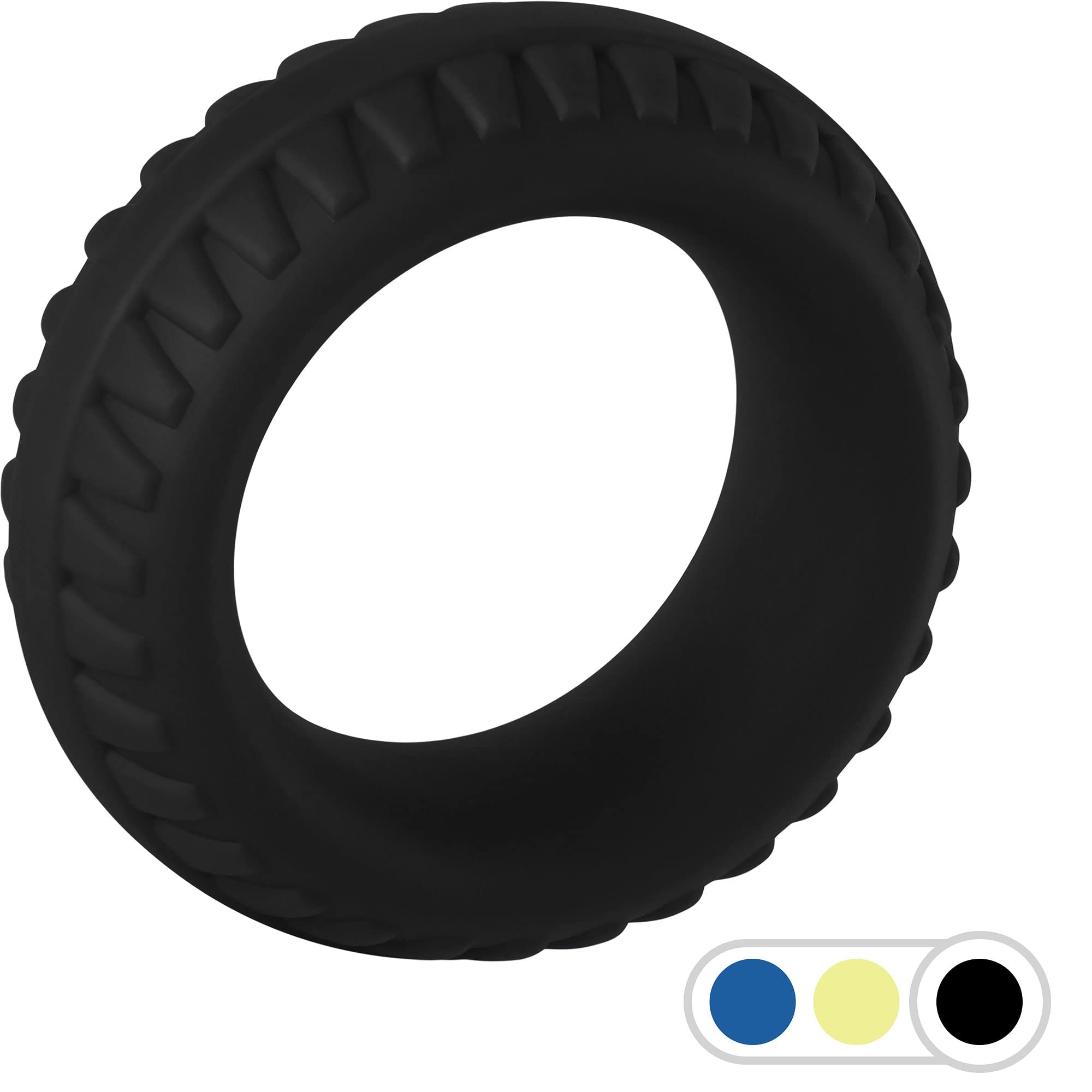 Forto F-12 Textured Silicone Ring for Men | Hypoallergenic & Smooth | Perfect for Sensitive Skin & Daily Wear