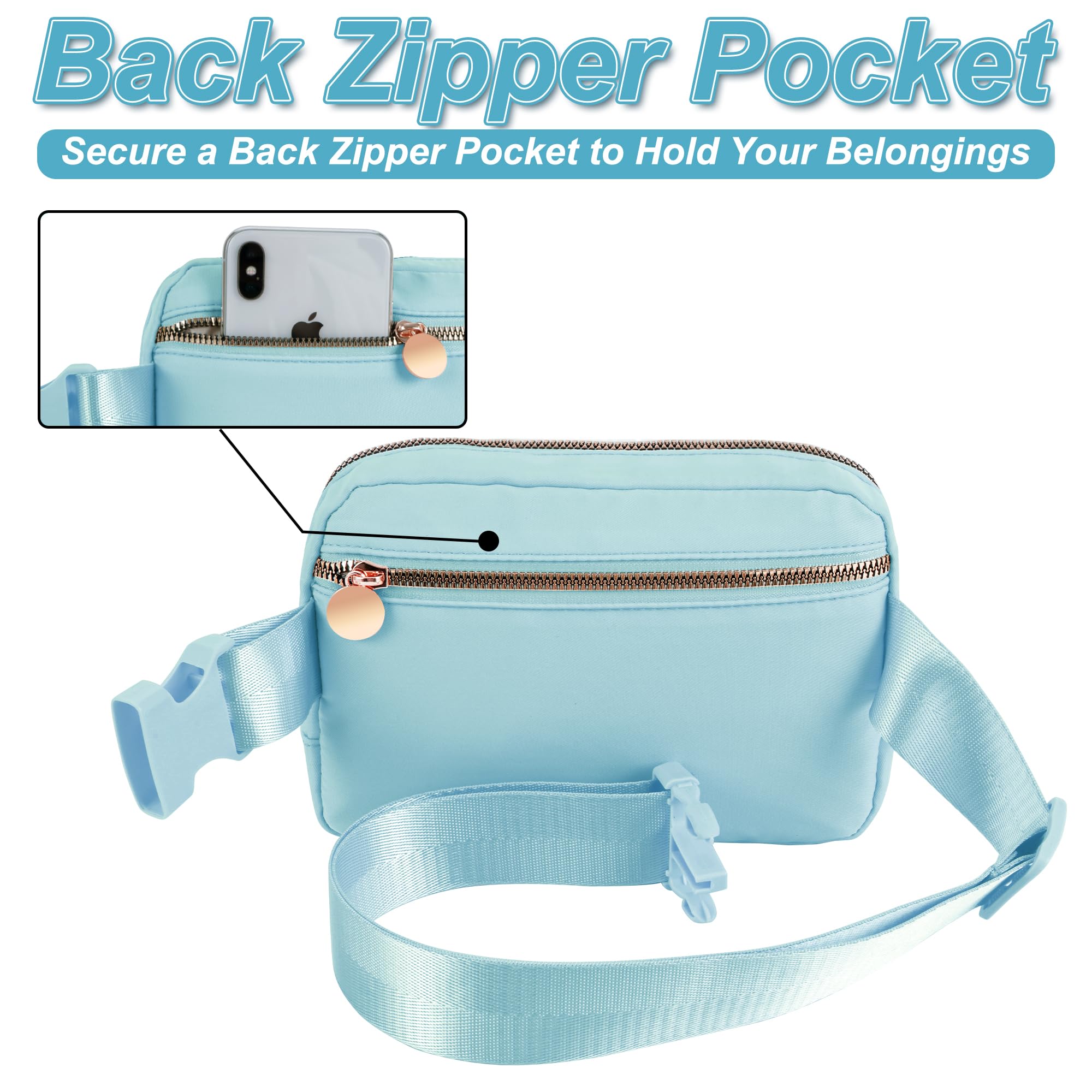 Easter Gifts for Teen Girls & Kids - Trendy Crossbody Fanny Pack Belt Bag for Women & Girls | Birthday Gifts, Friendship Gifts | Perfect for School, Travel & Daily Use | Blue & Pink Options