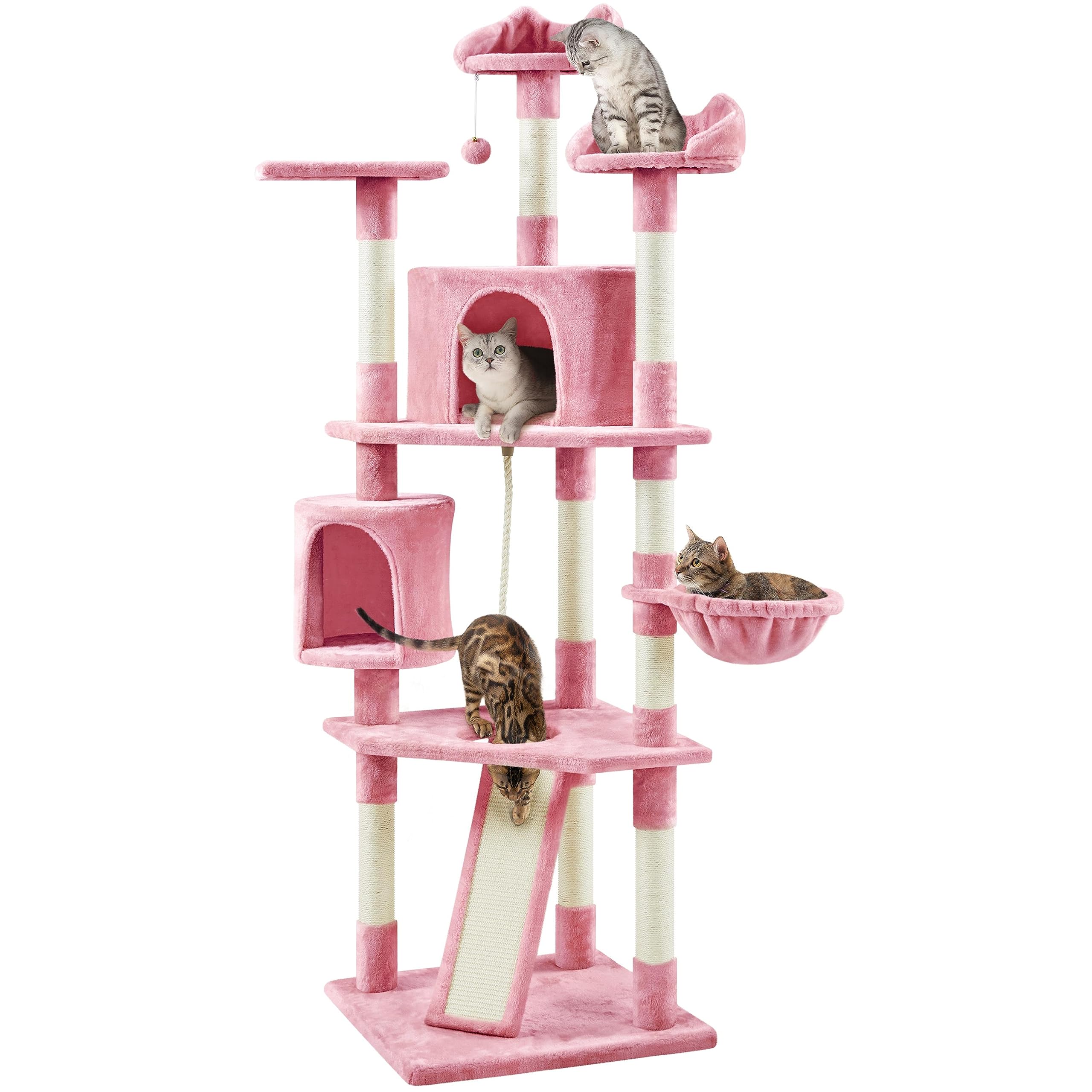 Yaheetech 79 Inch Multi-Level Cat Tree Tower with Scratching Posts - Sturdy Cat Furniture for Indoor Cats & Kittens - Perfect for Play, Climbing, and Relaxing in Your Home or Apartment