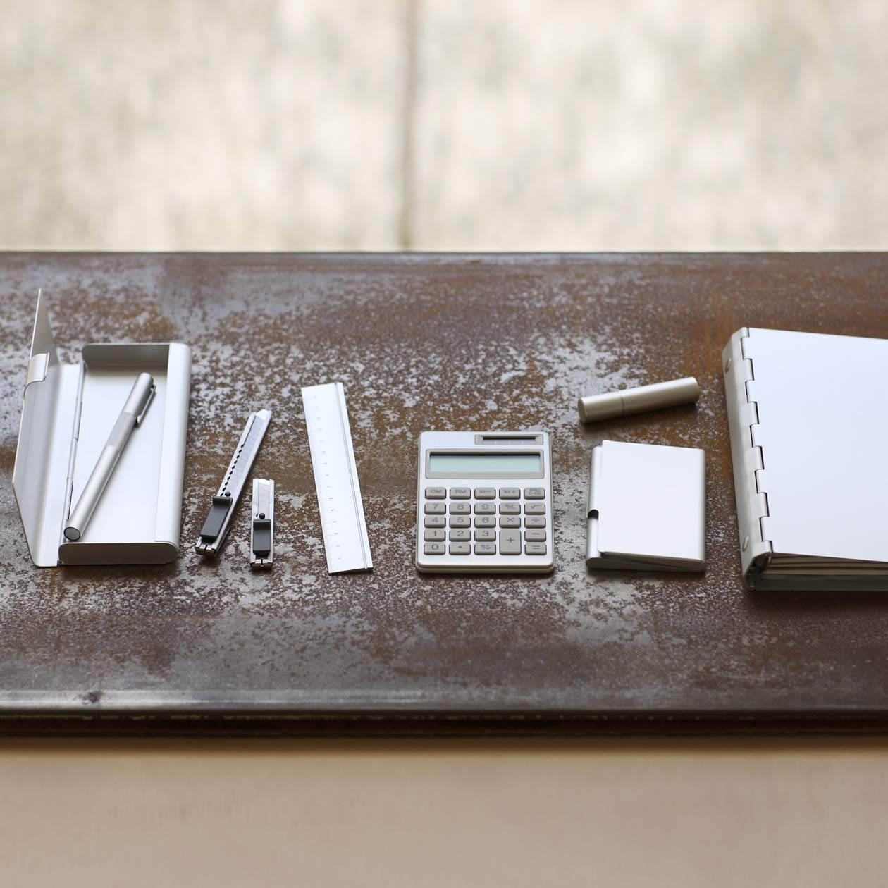 MUJI Aluminum Pen Case Box - Durable & Stylish Organizer for Pens, Pencils & Stationery - Perfect for School, Office & Travel