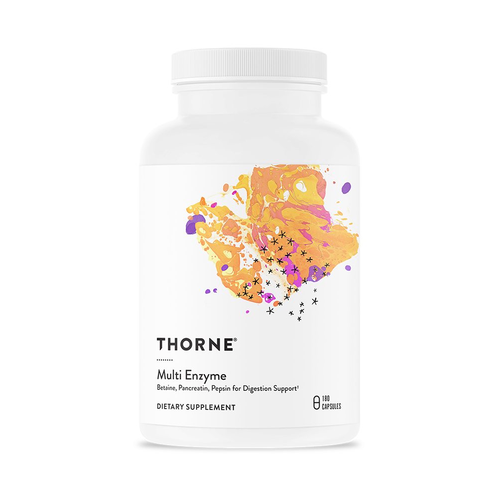 Thorne Multi Enzyme Supplement (SD410) - Digestive Support for Gut Health & Nutrient Absorption | Ideal for Meal Digestion & Bloating Relief