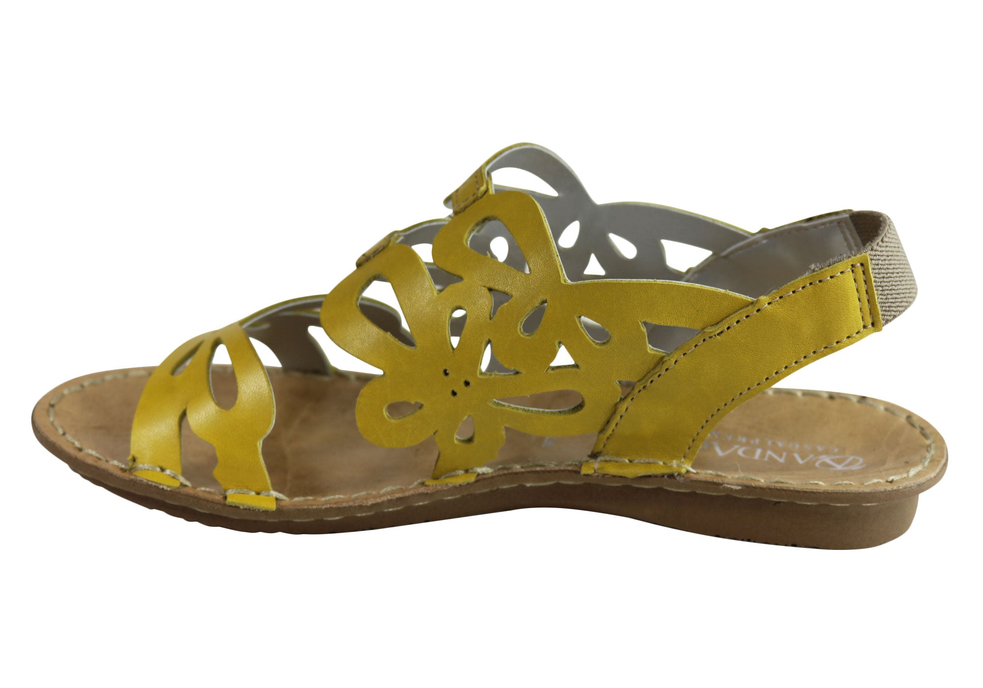 Andacco Desiree Women's Comfortable Flat Leather Sandals - Handmade in Brazil - Perfect for Beach, Vacation & Summer Outfits