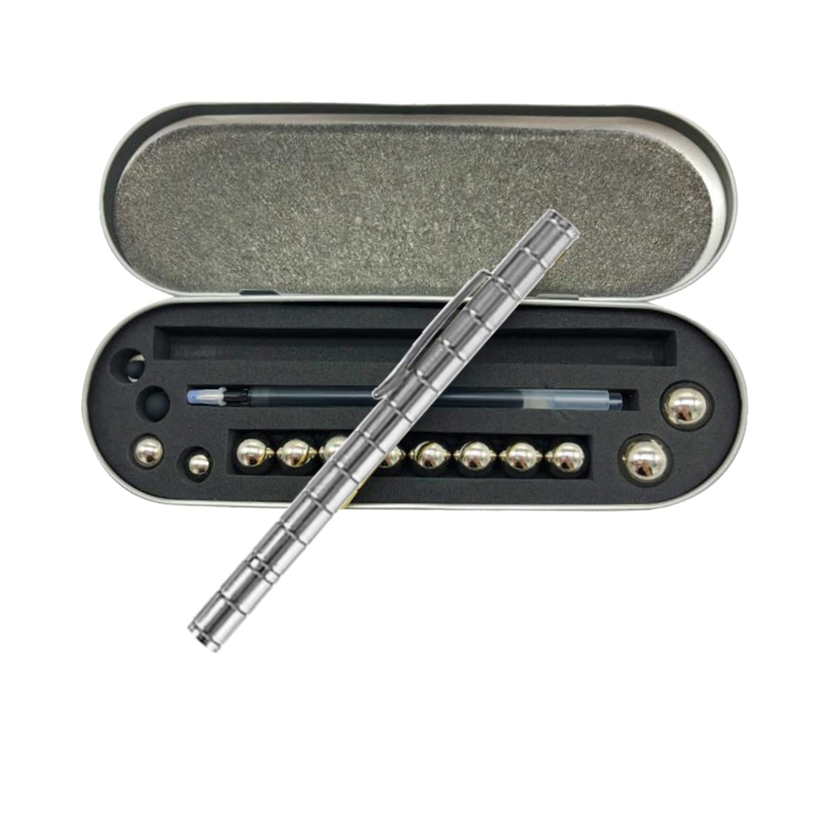 Magnetic Fidget Pen - DIY Magnetic Building Blocks for Stress Relief, Desk Sculpture & Polar Pen Toy - Fun Decompression Gift for Adults, Kids, Family & Friends - Perfect for Office, Home & Anxiety Relief