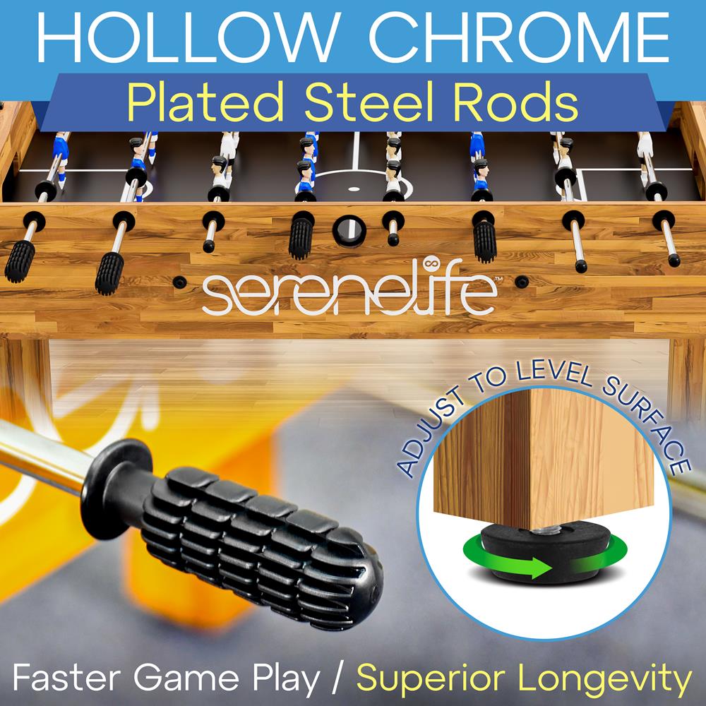 Premium Soccer Foosball Table - 4 Player Multiplayer Game for Home & Bar - Perfect for Game Rooms, Basements, and Entertainment Spaces