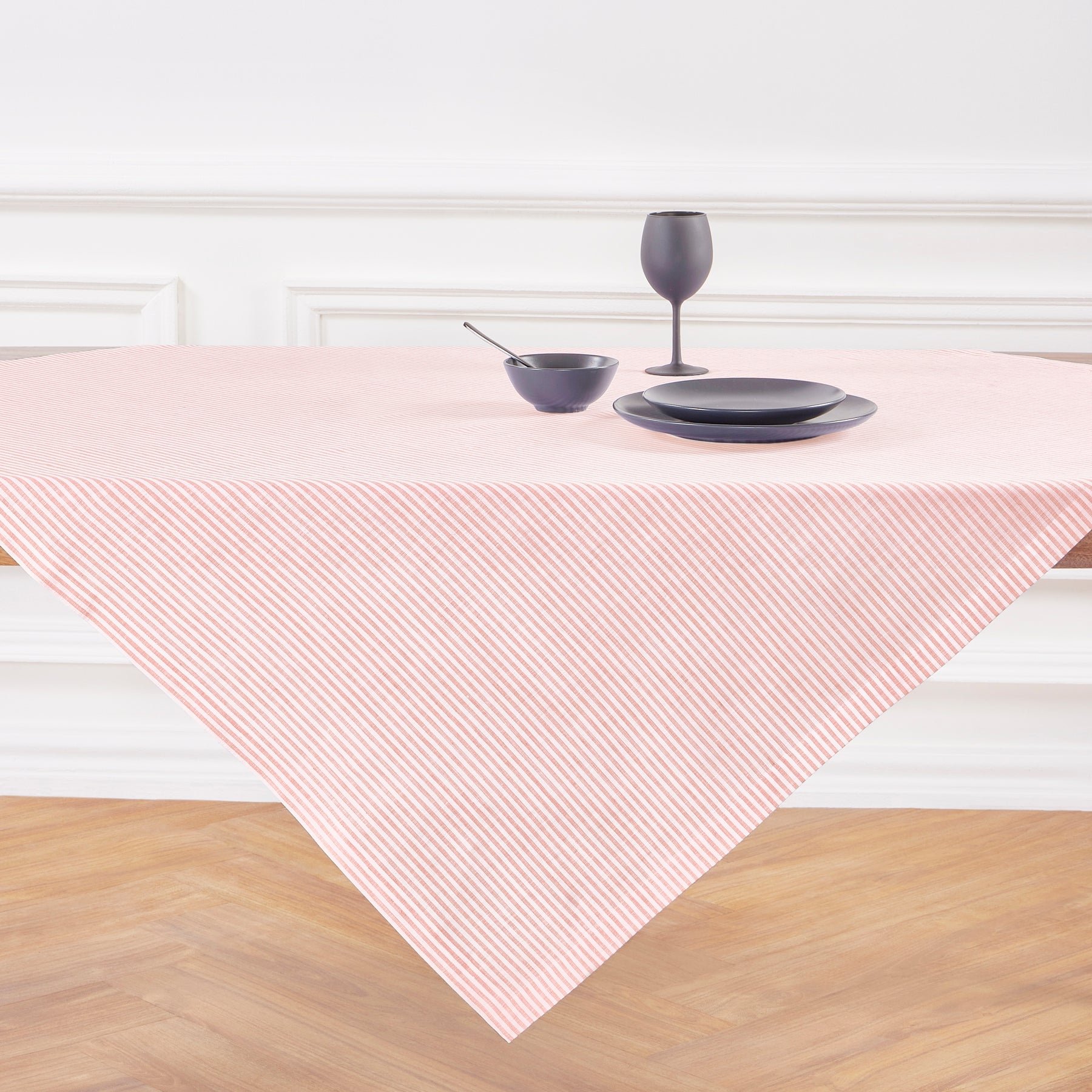 Elegant Narrow Stripe Table Throw - Stylish Cotton Table Runner for Dining Room Decor, Wedding & Holiday Table Setting - 16x72 Inches