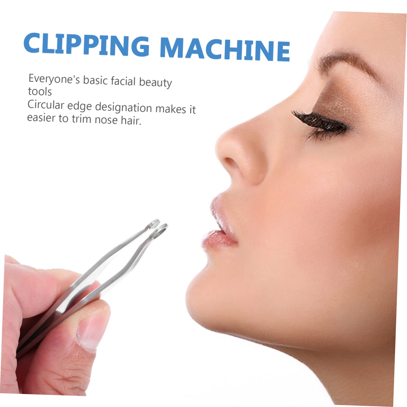 NOLITOY Stainless Steel Nose Hair Trimmer for Men - Facial & Nasal Hair Clipper, Eyebrow & Armpit Hair Remover Tweezers - Grooming Kit for Personal Care, Travel & Home Use