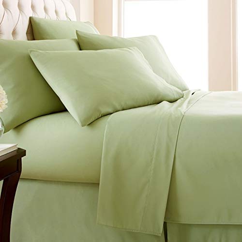 7-Piece Organic Cotton Bed Sheet Set - 800 Thread Count (1 Flat Sheet, 1 Fitted Sheet with 17