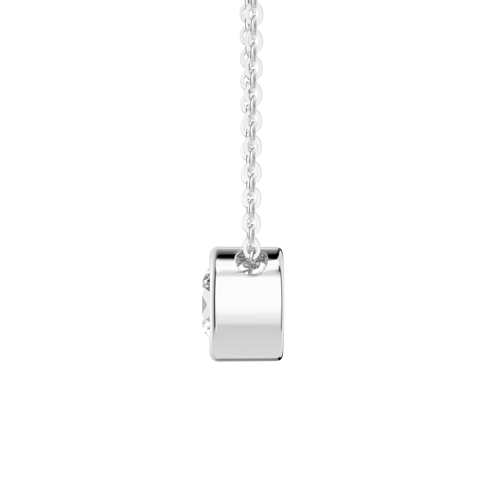 1 CT Round Cut Moissanite Bezel Set Pendant Necklace - Elegant Solitaire Jewelry for Women, Perfect for Weddings, Anniversaries & Special Occasions