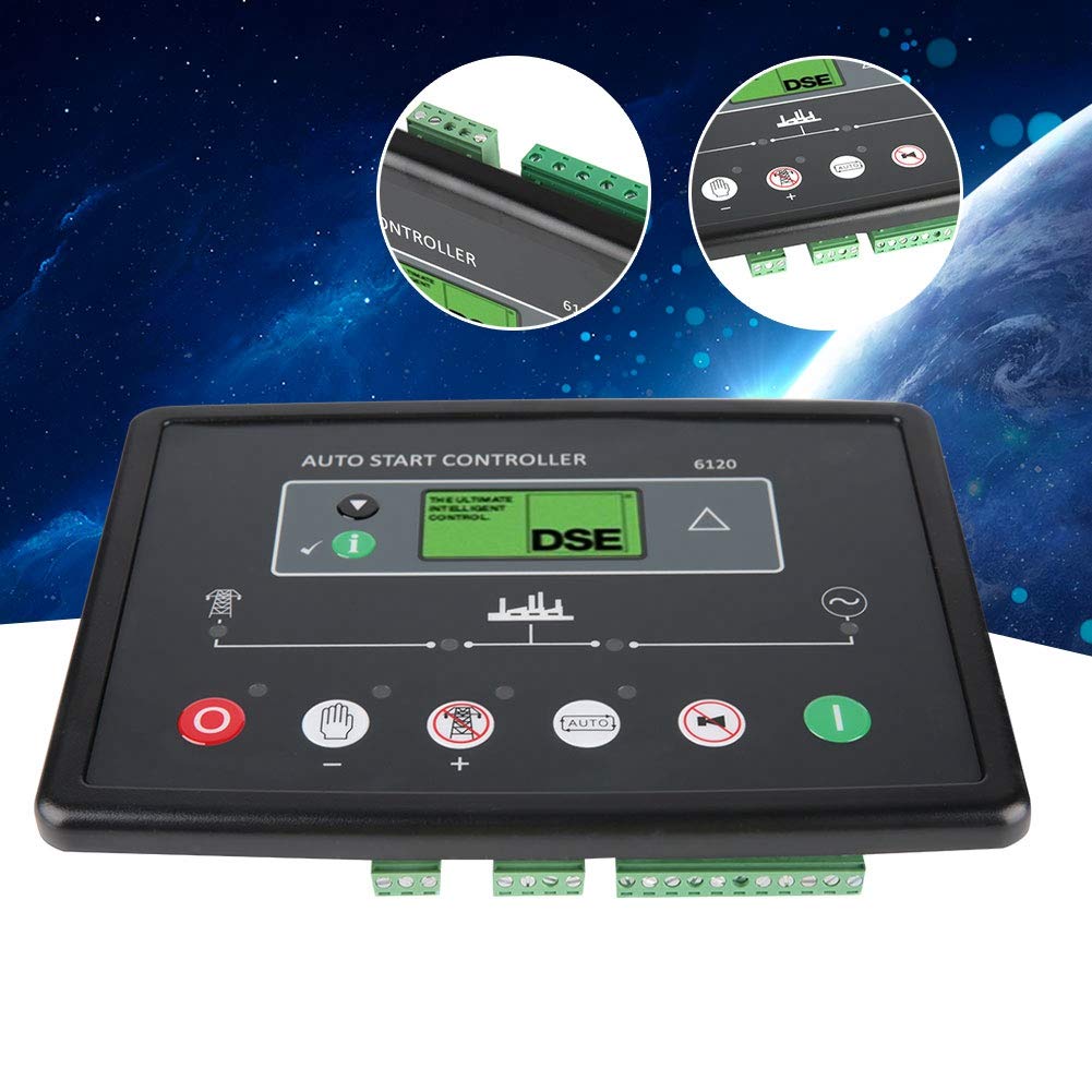 Oumefar DSE6120 Deep Sea Electronic Generator Controller Module 8V-35V LCD Display Power Control Panel - Reliable Generator Control for Home, Industrial and Marine Power Systems