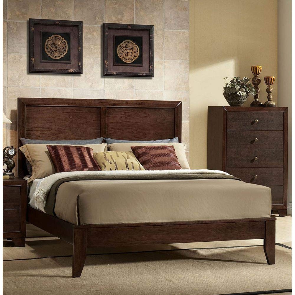 Queen Size Bed Frame - HABITRIO Solid Wood Platform Bed with Headboard & Low Profile Footboard, No Box Spring Needed | Bedroom Furniture for Master & Guest Rooms | Perfect for Modern Homes & Apartments