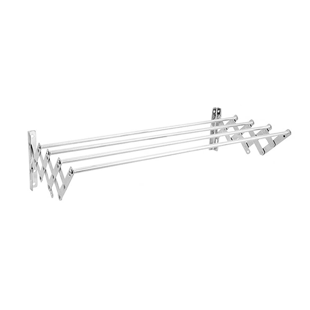 YAWEDA Foldable Wall Mounted Towel Rack - Rustproof Aluminum Space Saving Bathroom & Kitchen Organizer - No Drill Installation (56.5cm) - Perfect for Small Spaces, Apartments & Dorm Rooms
