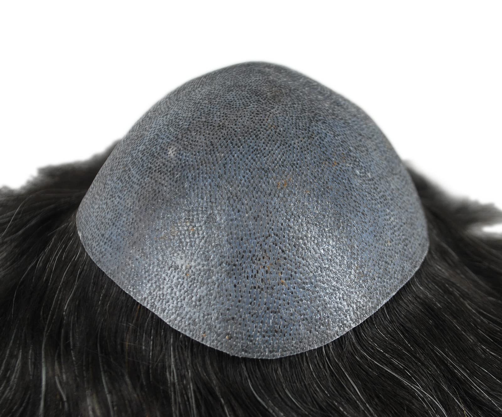 Natural Black Toupee for Men with 20% Grey Hair - PU Skin Hair System & Hair Patch for Thinning Hair - Perfect for Daily Wear, Parties & Special Occasions