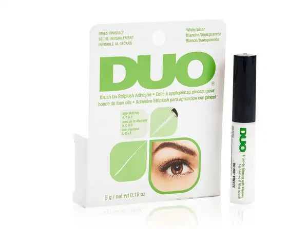 Ardell DUO Brush on Lash Adhesive - Black & White - Waterproof Eyelash Glue for False Lashes - Perfect for Daily Use, Special Occasions & Makeup Artists
