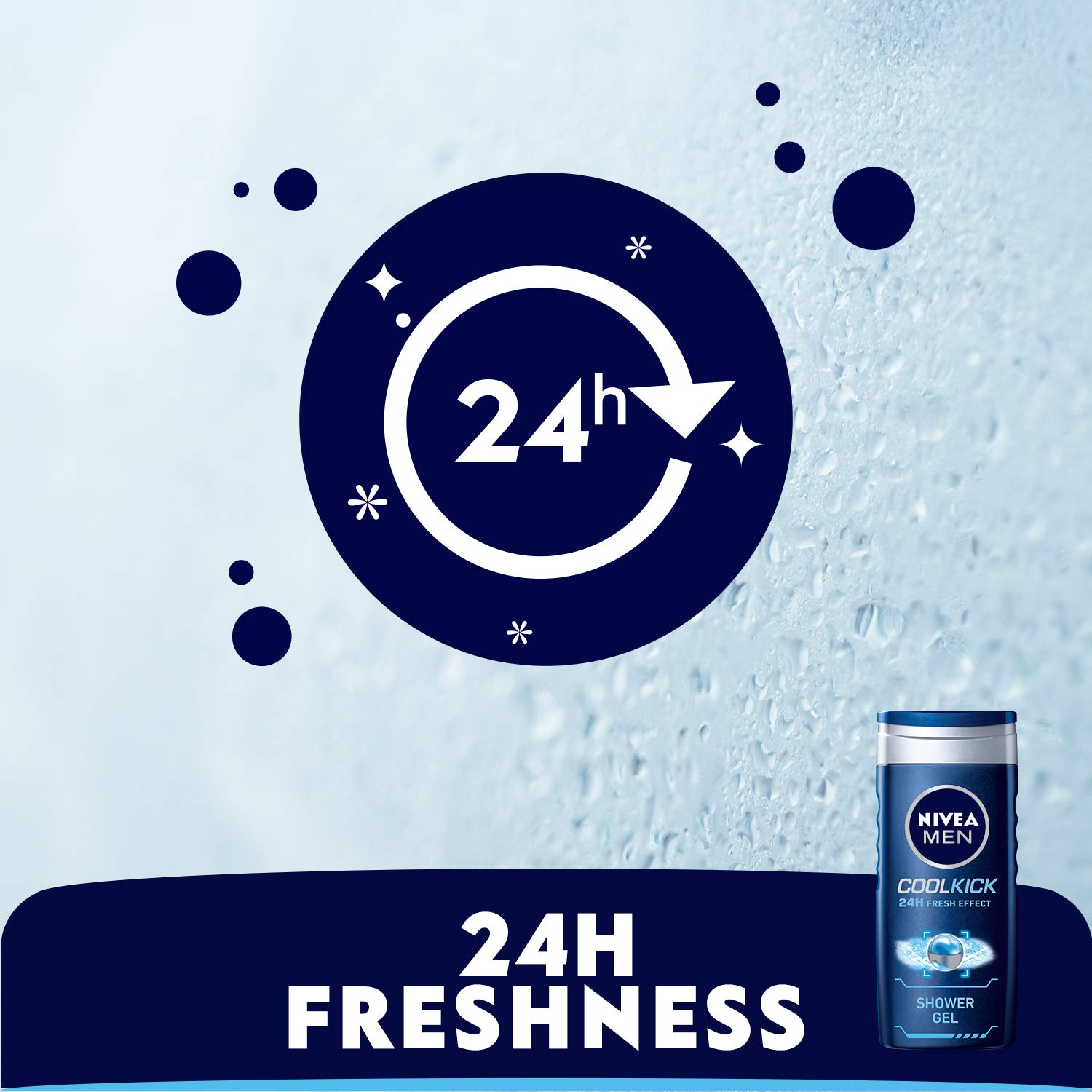 Nivea Men Active Clean & Cool Kick Shower Gel Set - 2 x 250ml Refreshing Body Wash for Men | Gym, Post-Workout & Daily Shower Routine