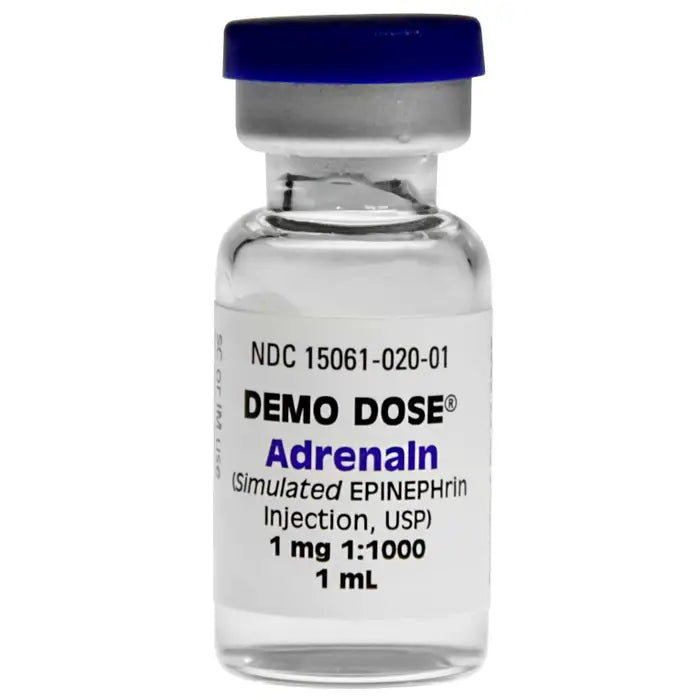 EPINEPHrin Injection 1 mg/mL (1 mL) - Emergency First Aid Training Kit for Allergic Reactions & Anaphylaxis Shock - Medical Simulation Supplies for EMT, Nursing & Healthcare Professionals