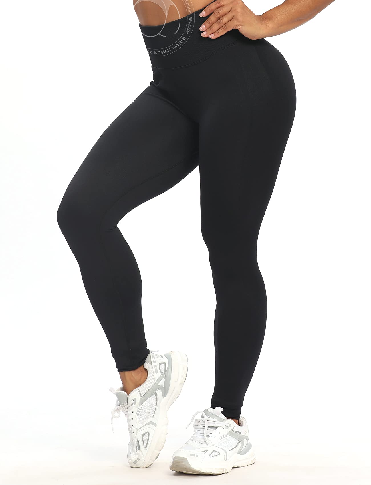 SEASUM High Waisted Seamless Yoga Pants for Women - Tummy Control Workout Leggings, Gym & Running Tights - Perfect for Yoga, Pilates, Fitness & Everyday Wear