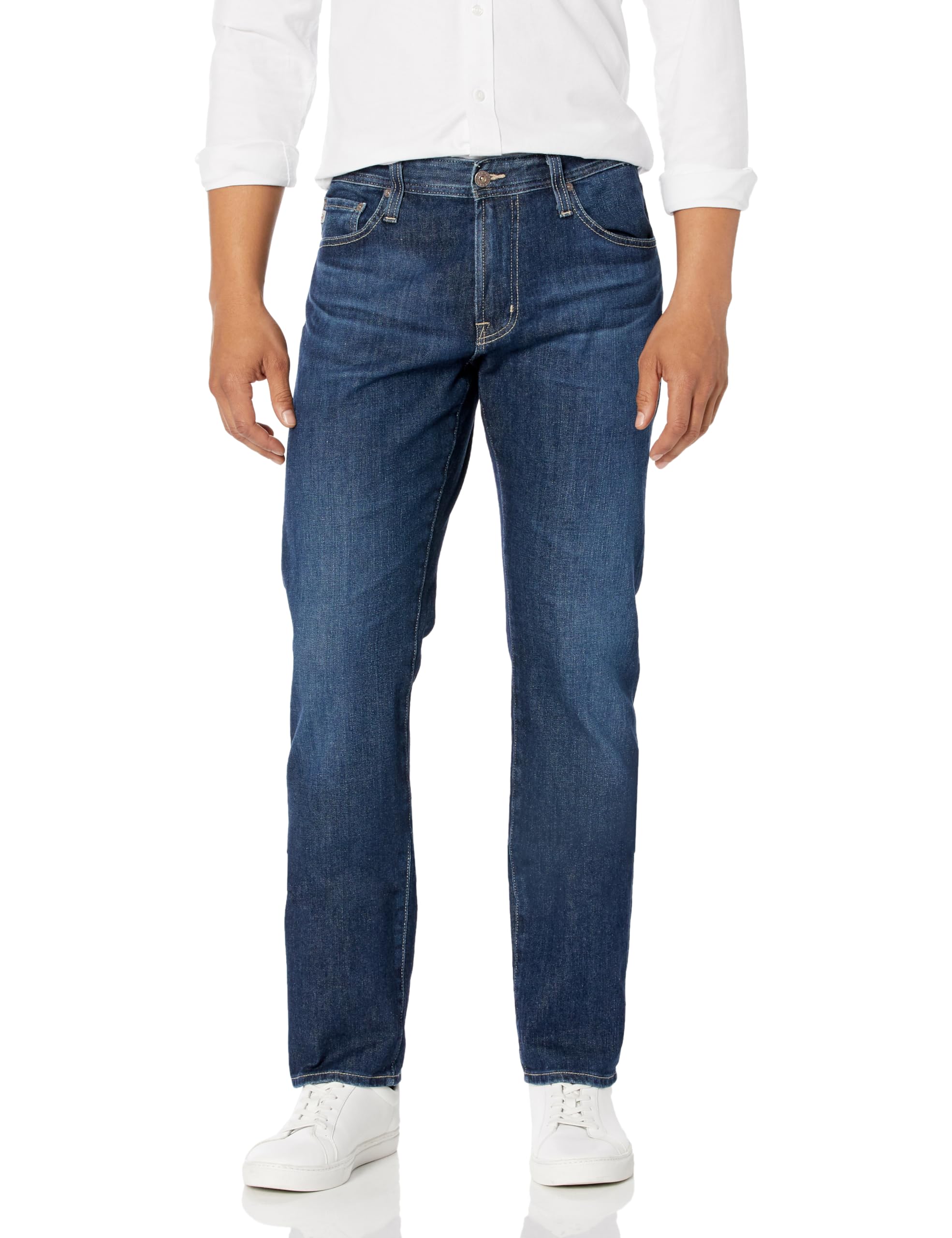 AG Adriano Goldschmied Men's Everett Slim Straight Jeans - Premium Denim Pants for Casual & Business Wear | Comfortable Slim Fit Stretch Jeans for Work, Date Night & Everyday Outfits