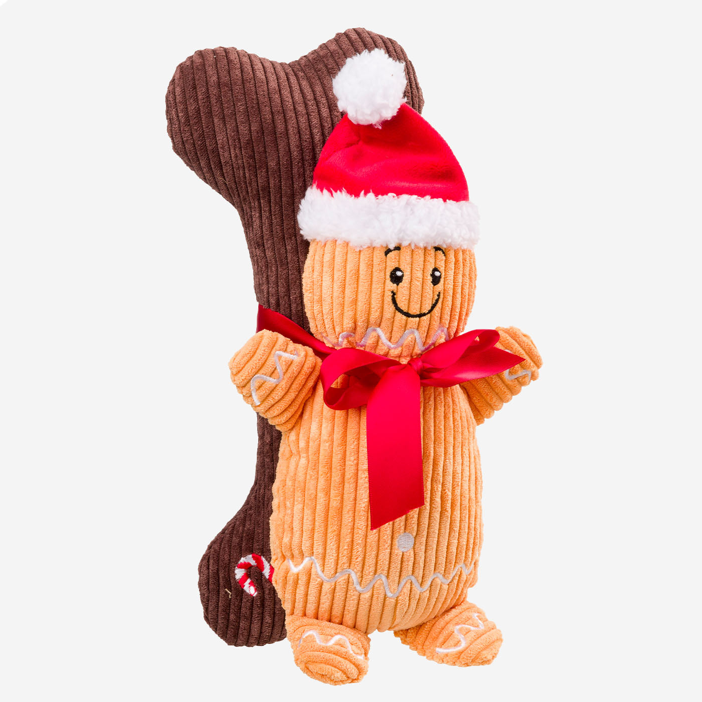House of Paws Gingerbread & Dog Bone Chew Toy Set for Small Medium Dogs - Durable Pet Toys for Teething, Training, and Playtime at Home or Outdoors