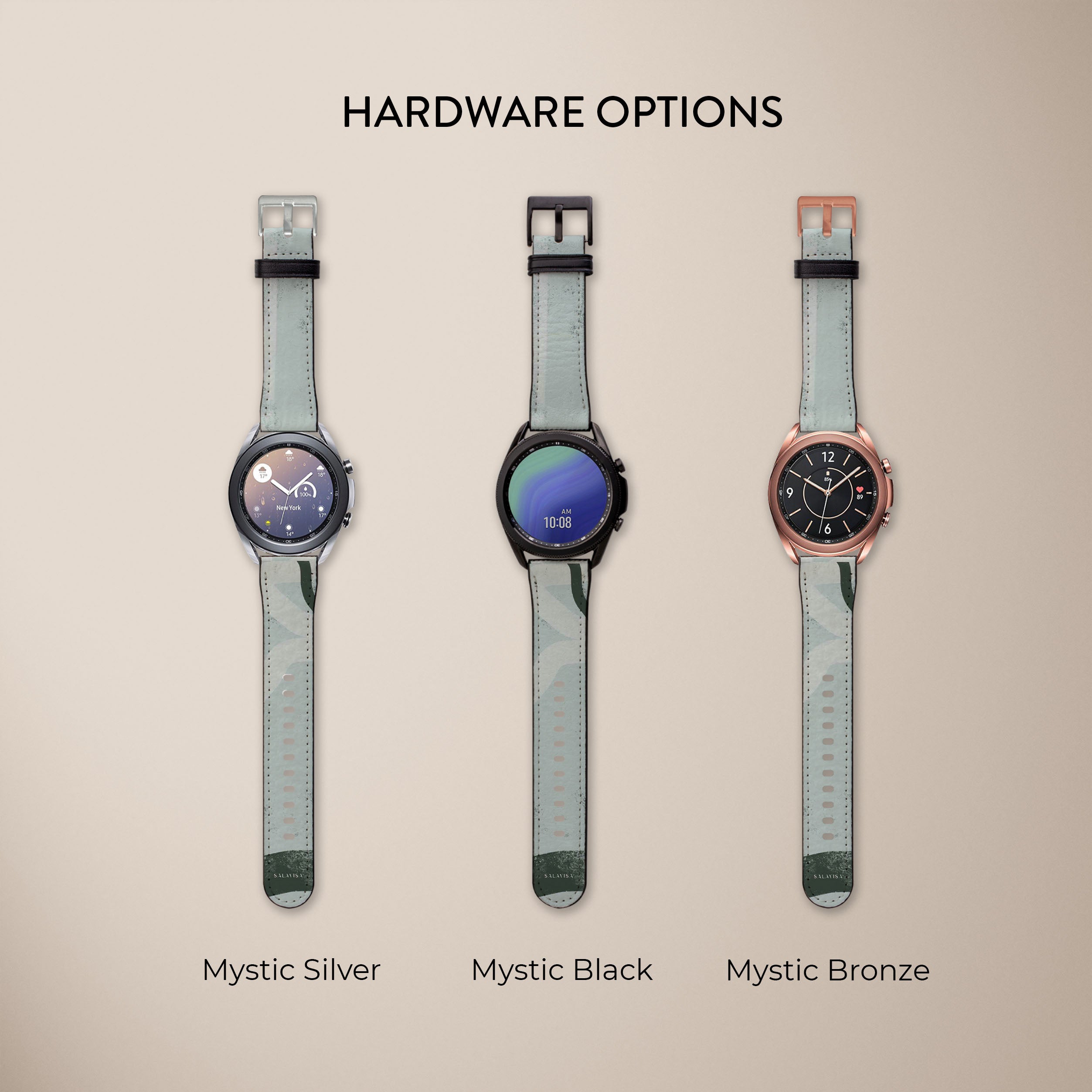Premium Marine Green Organic Silicone Galaxy Watch Band - Eco-Friendly, Durable & Comfortable Strap for Samsung Galaxy Watch - Perfect for Swimming, Running & Outdoor Activities