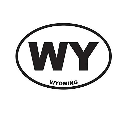 EW Designs Wyoming State Oval Vinyl Sticker - 5