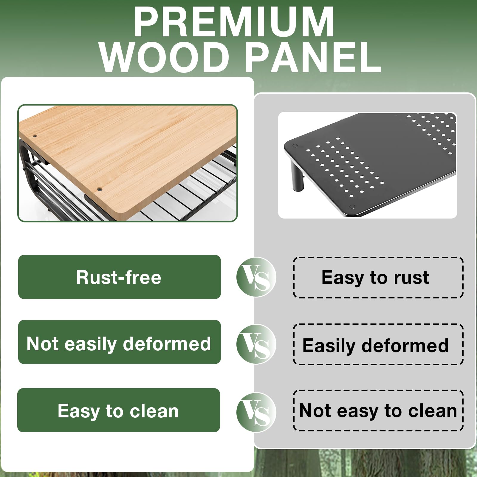 Premium Wooden Monitor Stand Riser with Storage Drawer - Large Desk Organizer with Plug & Pen Holders - Ergonomic Laptop/iMac Riser for Home & Office Workspace (Natural Wood Finish)