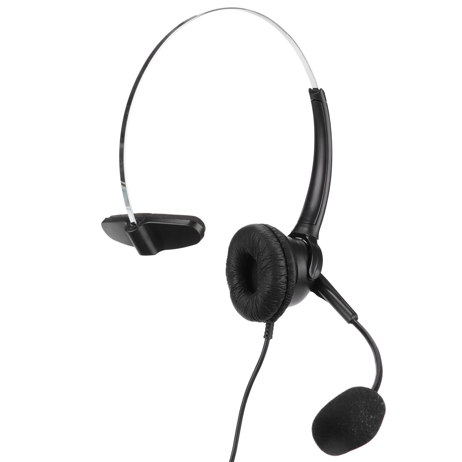 Noise Cancelling Telephone Headset 150 Ohm - Comfortable Office Headset for Landline Phones, Ideal for Call Centers & Remote Work