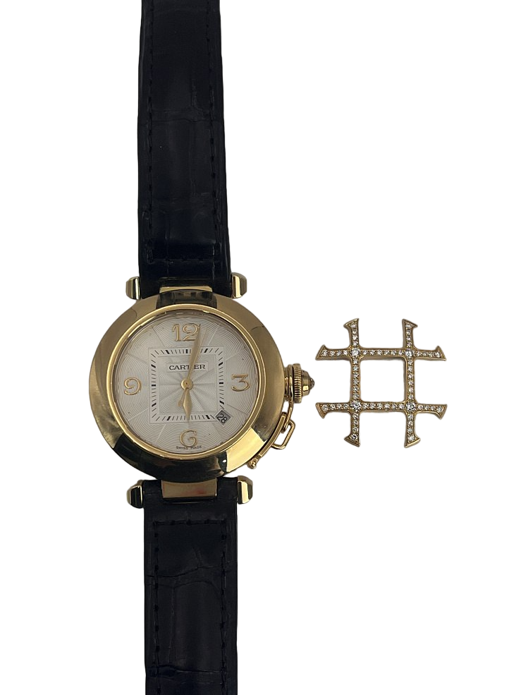 Cartier Pasha Grille 18K Yellow Gold Diamond Ladies Watch - Luxury Women's Timepiece for Formal Events & Special Occasions