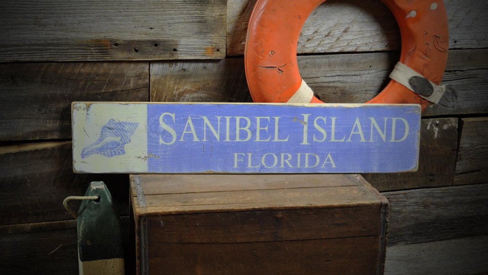 Custom Sanibel Island Beach Wooden Sign - 11.25 x 60 Inches - Personalized Coastal Decor for Home, Office & Vacation Rentals - Perfect for Beach House Wall Art & Gift Ideas