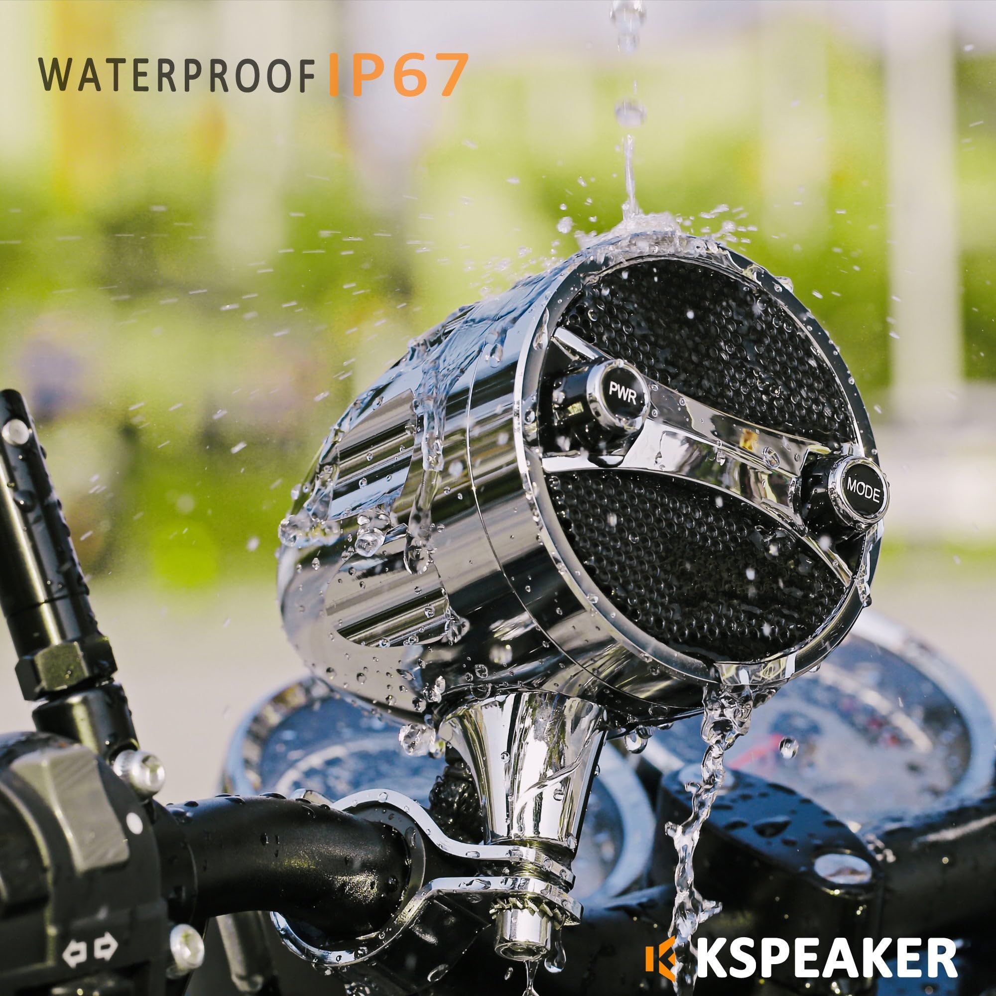 Waterproof Motorcycle Bluetooth Speakers - ATV/UTV Sound System, RZR Speakers, Golf Cart Stereo, Jet Ski Speakers & Sound Bar for Outdoor Adventures
