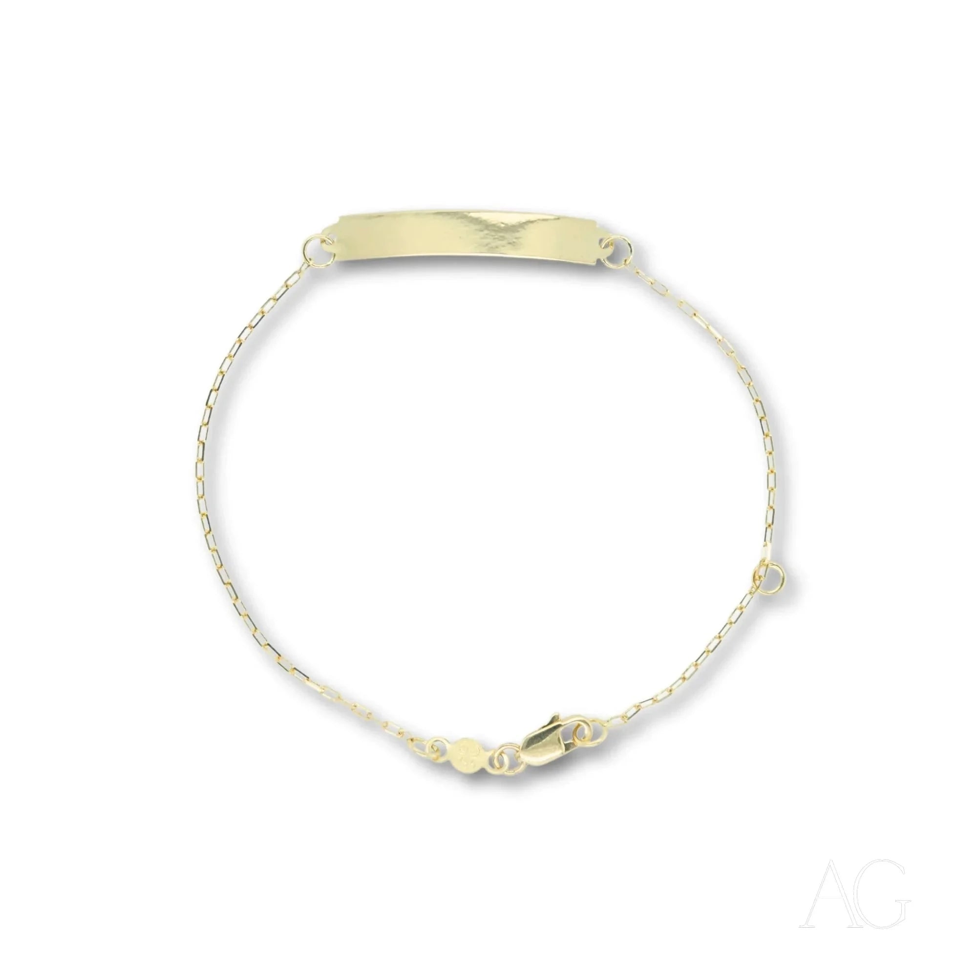 18K Solid Gold Kids ID Bracelet - Personalized Name Jewelry for Children - Perfect for Birthdays, Gifts & Special Occasions