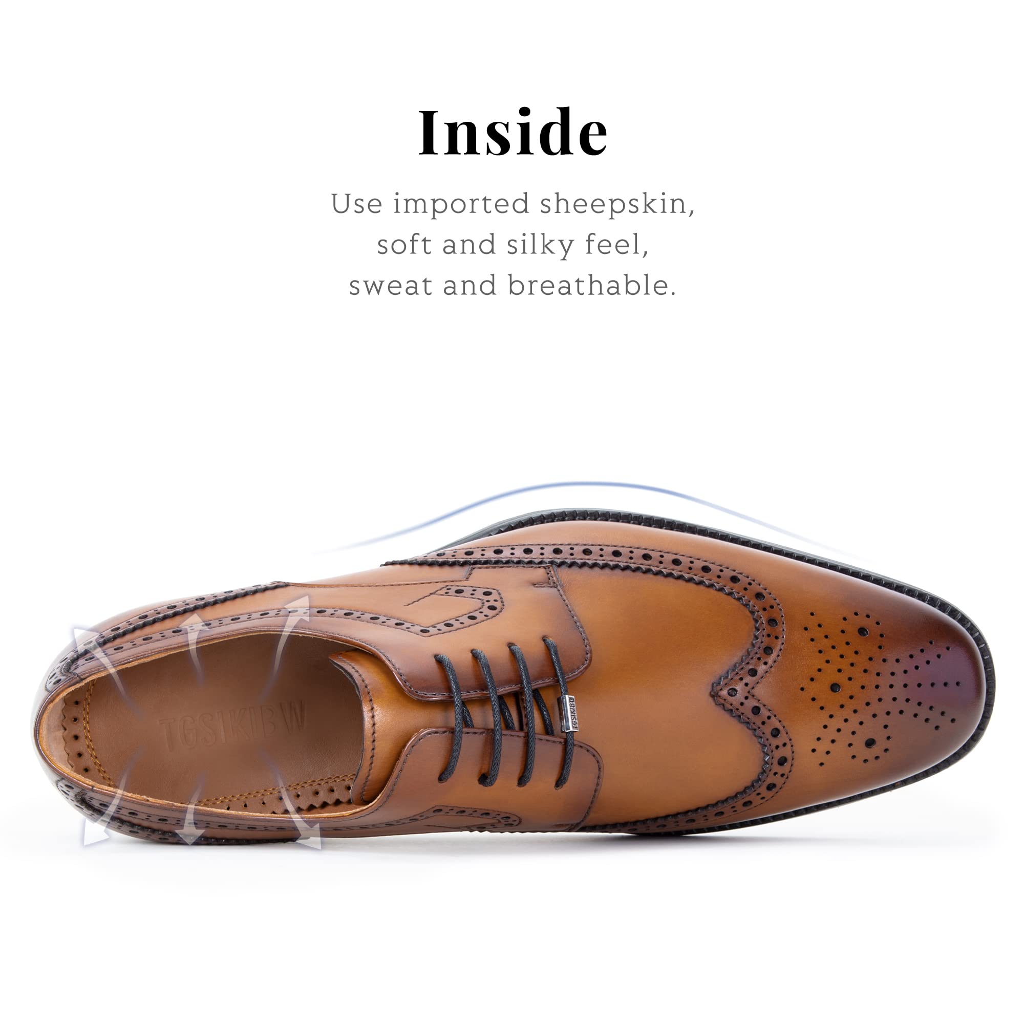 Premium Genuine Leather Men's Dress Shoes - Classic Formal Business Oxfords for Office, Weddings & Special Occasions