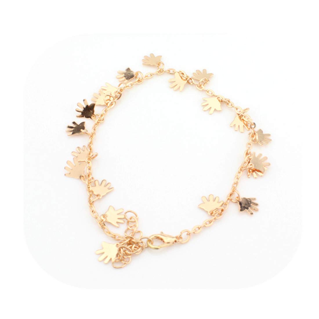 CHENCAN01 Gold Smiley Face Bracelet & Anklet - Best Friend Birthday Gift for Mom, Sister, Women - Perfect for Everyday Wear & Special Occasions