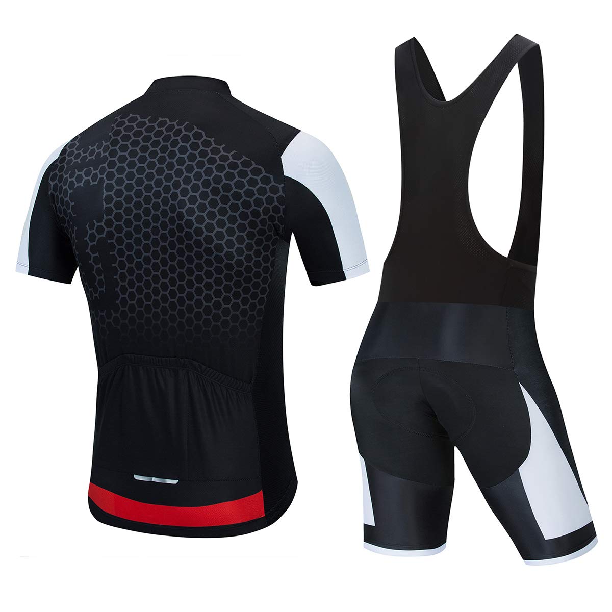 Men's Cycling Jersey Set - Breathable Short Sleeve Bike Jersey & Padded Shorts for Mountain Biking | Summer MTB Clothing for Road Cycling & Outdoor Sports