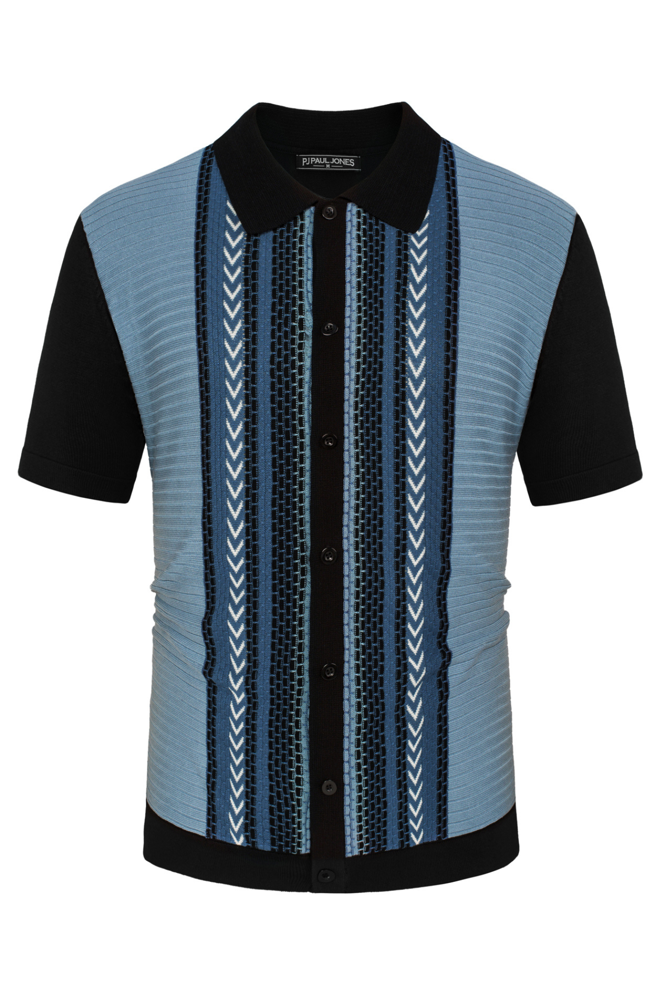 Vintage Men's Polo Shirts - Retro Contrast Stripe Short Sleeve Button Down Knit Cardigan for Casual Wear & Golf Outfits