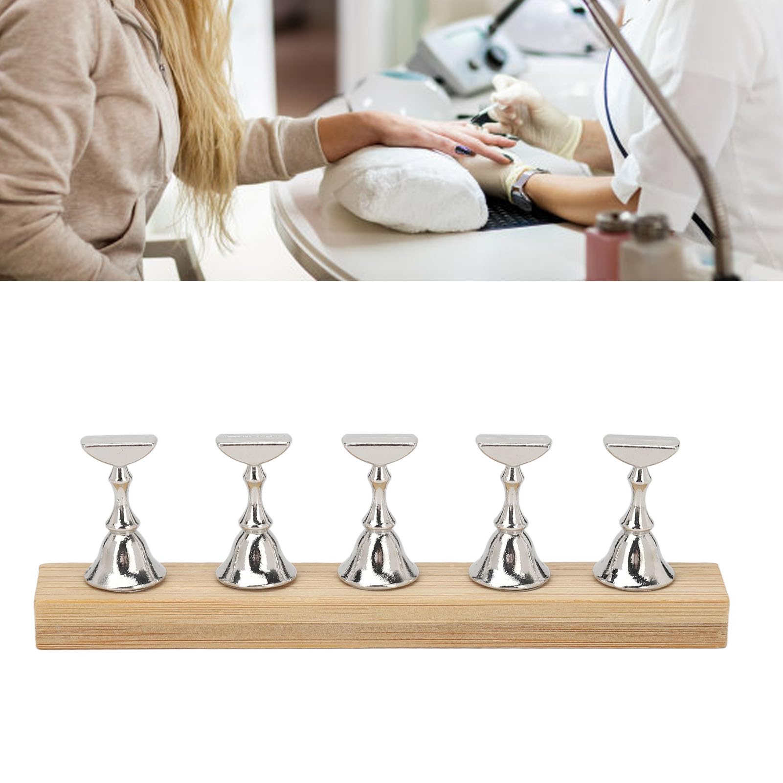 Professional Magnetic Nail Art Holder & Manicure Training Stand - Nail Design Practice Display for DIY Salon, Home Use & Nail Technician Practice