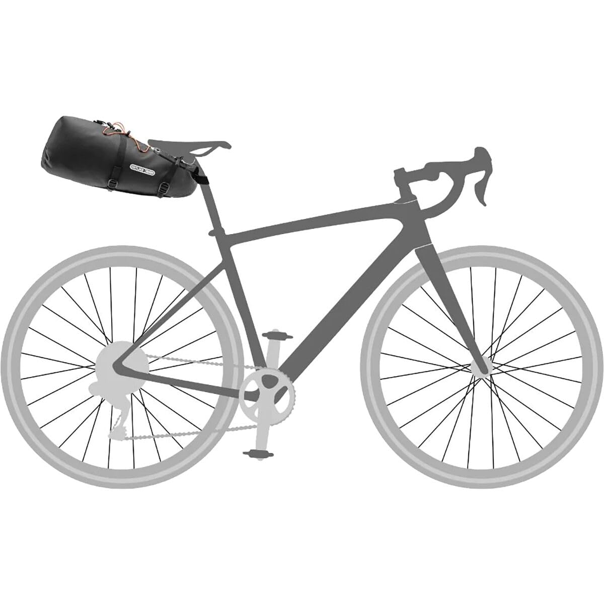 Ortlieb Bikepacking Seat Pack QR Waterproof Bike Seat Bag - 13L Black for Mountain & Road Bikes - Perfect for Cycling Adventures & Commuting