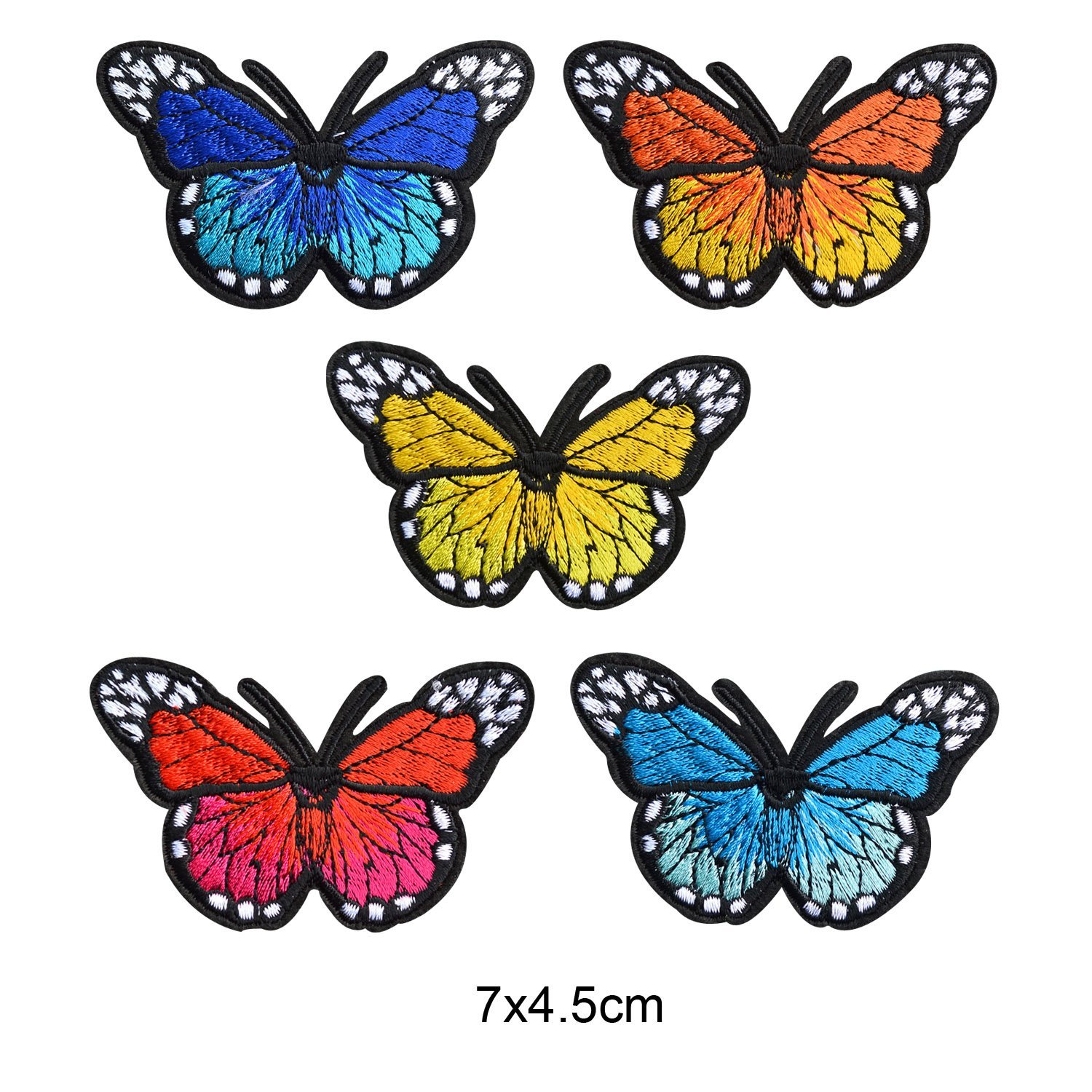 Butterfly Iron On Patches - 25 Pack Assorted Embroidery Appliques for DIY Clothing, Bags & Accessories - Perfect for Denim Jackets, Backpacks & Jeans Repair