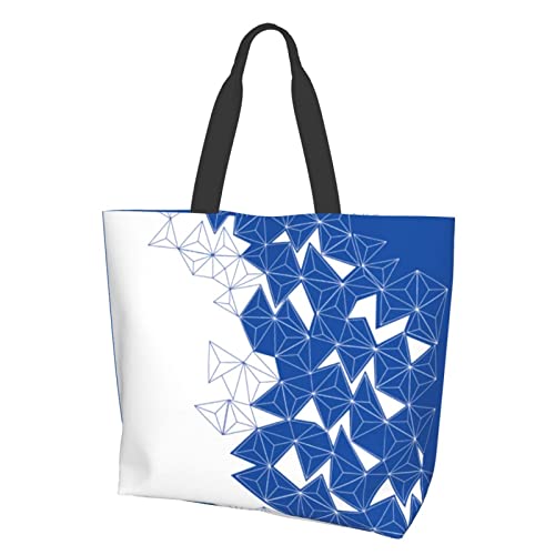 Eco-Friendly Reusable Grocery Tote Bag for Women - Large Canvas Shopping Bag with Interior Pocket - Perfect for Groceries, Beach, Travel & Daily Use