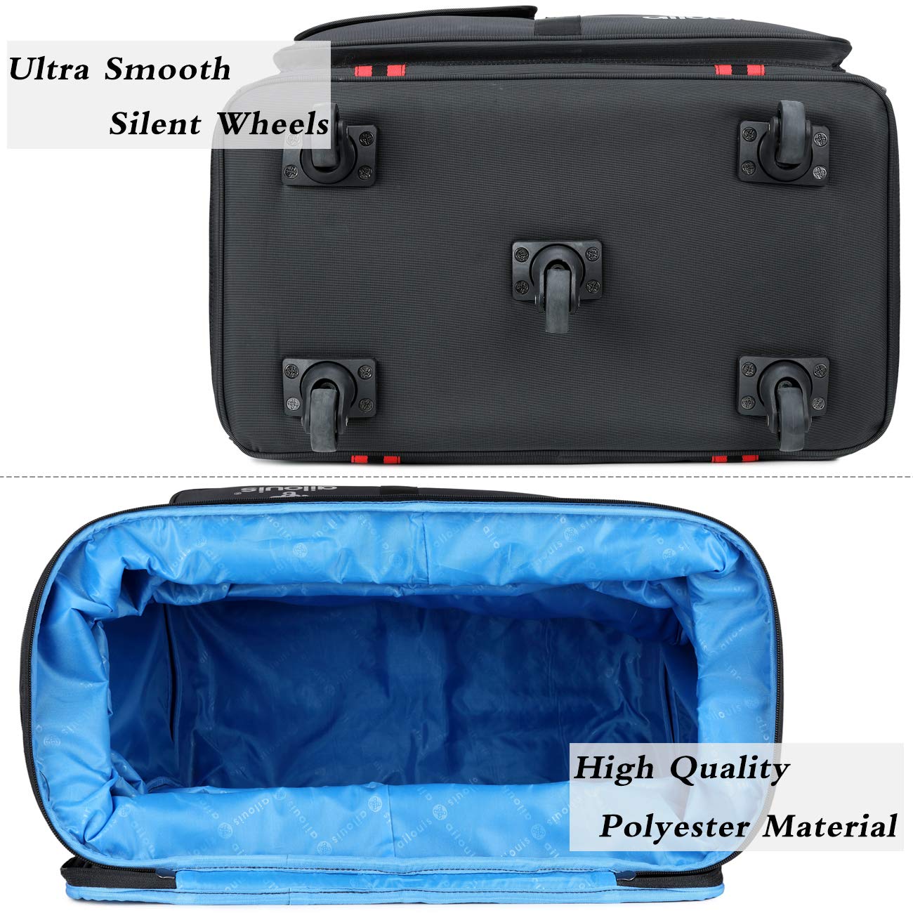 Ailouis Expandable Extra Large Wheeled Travel Duffel Luggage Bag 36 Inch - Waterproof Durable Suitcase for Airplane, Cruise, Camping & Outdoor Adventures
