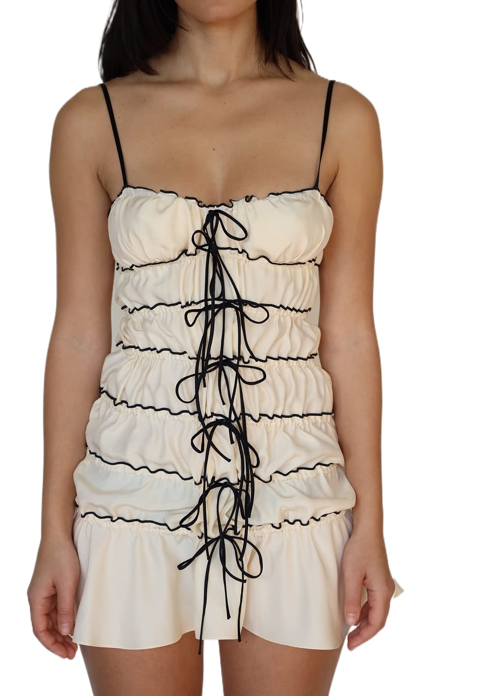 Y2K Women's Sexy Strapless Tube Mini Dress - Lace Patchwork Bandeau Bodycon Short Dress for Night Out, Party & Streetwear Fashion | Perfect for Clubbing, Date Night & Summer Festivals