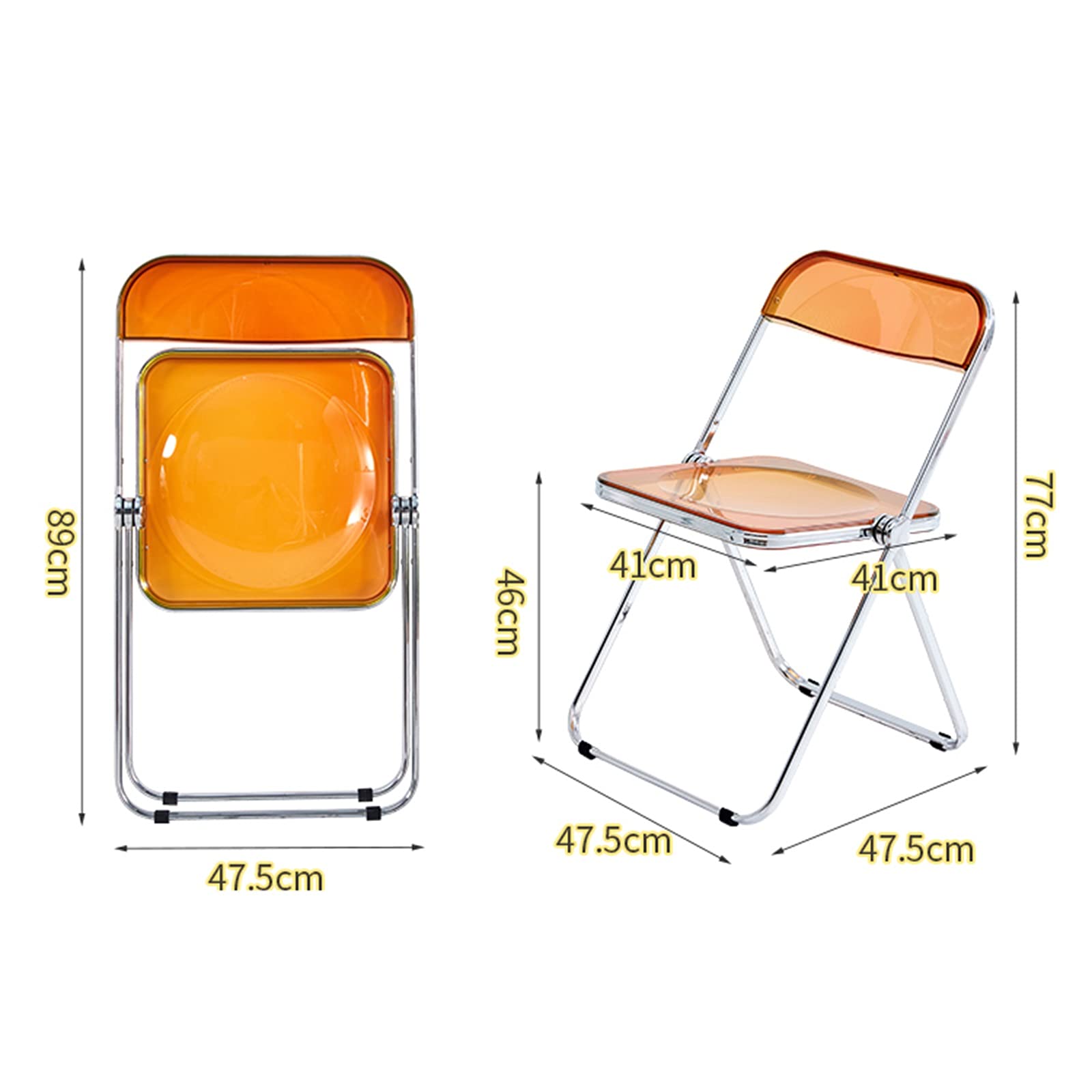 Acrylic Folding Stool - Heavy Duty & Portable Chair for Home, Office, Restaurant - Study Desk Seat, Outdoor Leisure & Indoor Use (Green)