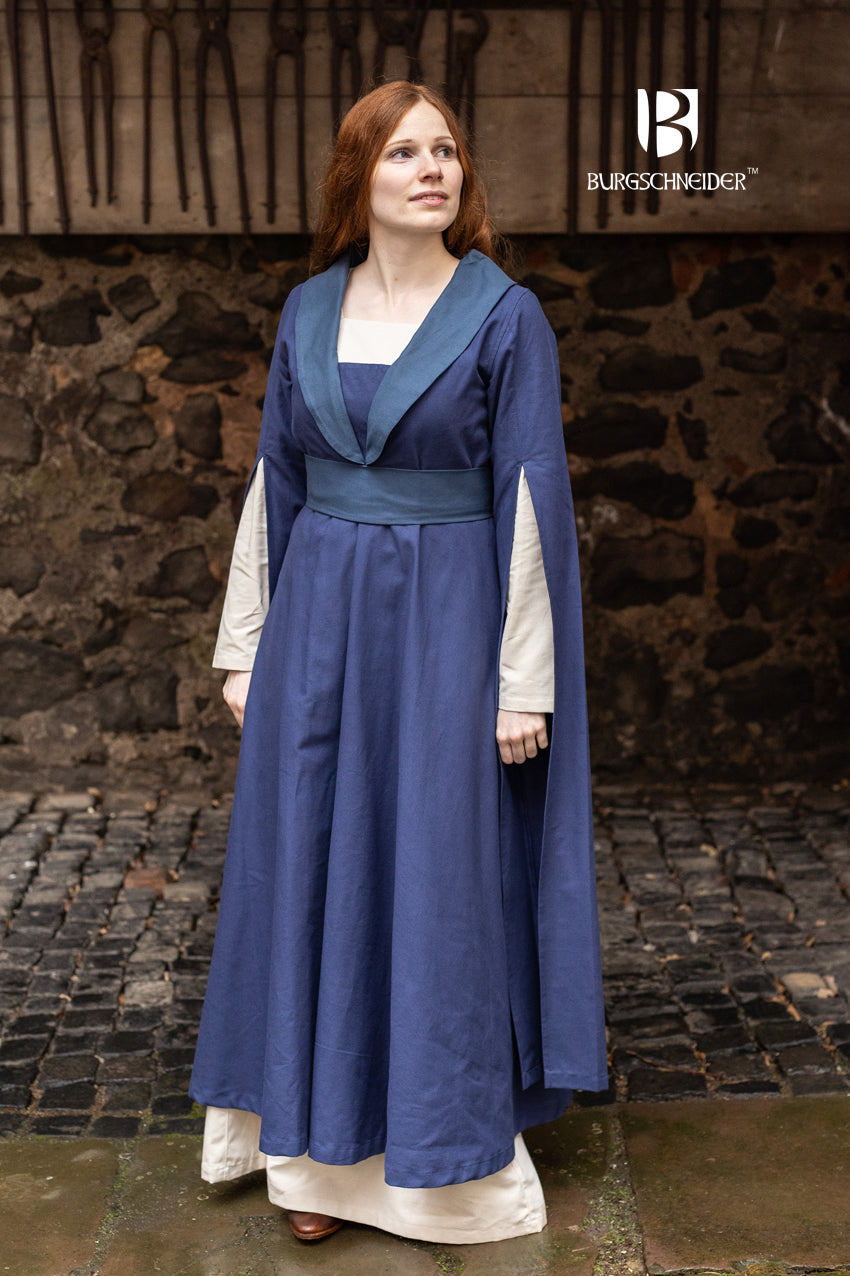 Agnes Dark Blue/Woad Blue Women's Dress - Elegant & Comfortable for Parties, Weddings & Casual Wear
