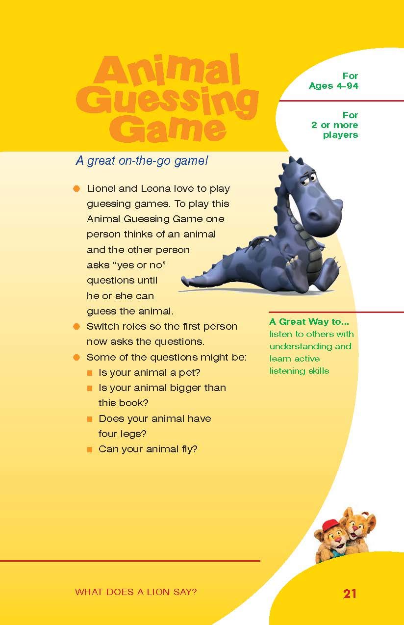What Does a Lion Say?: Fun Language Games for Kids - Perfect for Early Learning and Family Playtime