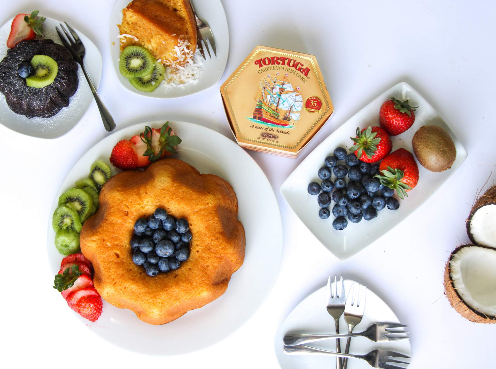 Premium Caribbean Chocolate Rum Cake by TORTUGA - 4oz Gourmet Dessert for Holidays, Birthdays & Parties - Perfect Gift Basket Addition - Handmade Rum Cake for Delivery - Ideal for Celebrations, Corporate Gifts & After-Dinner Treats